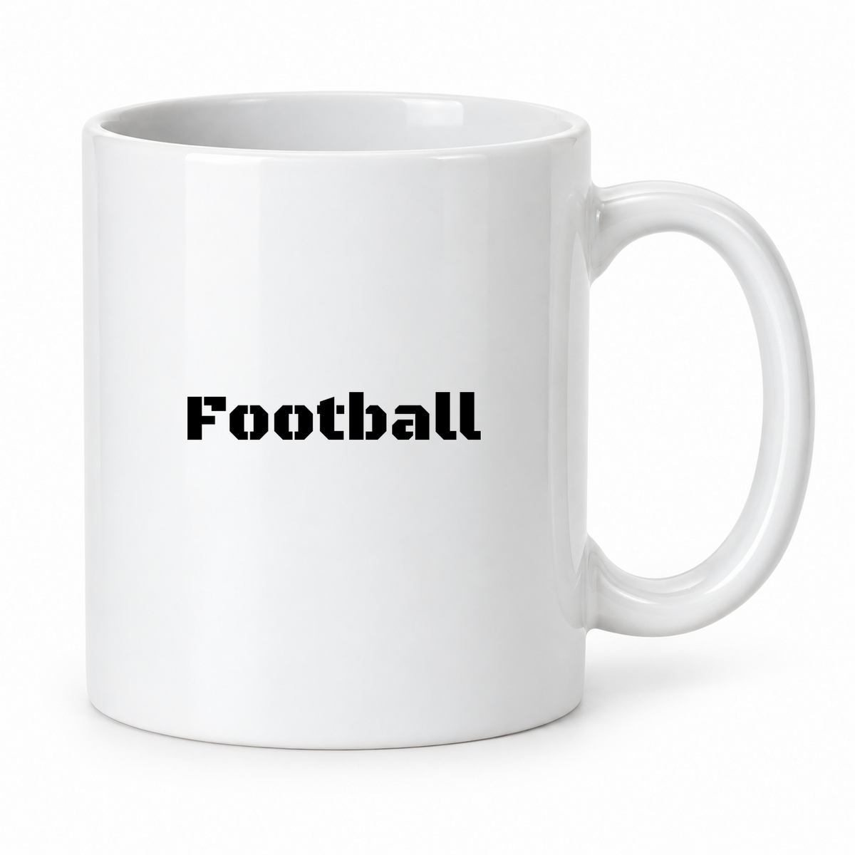 Football Mug in white