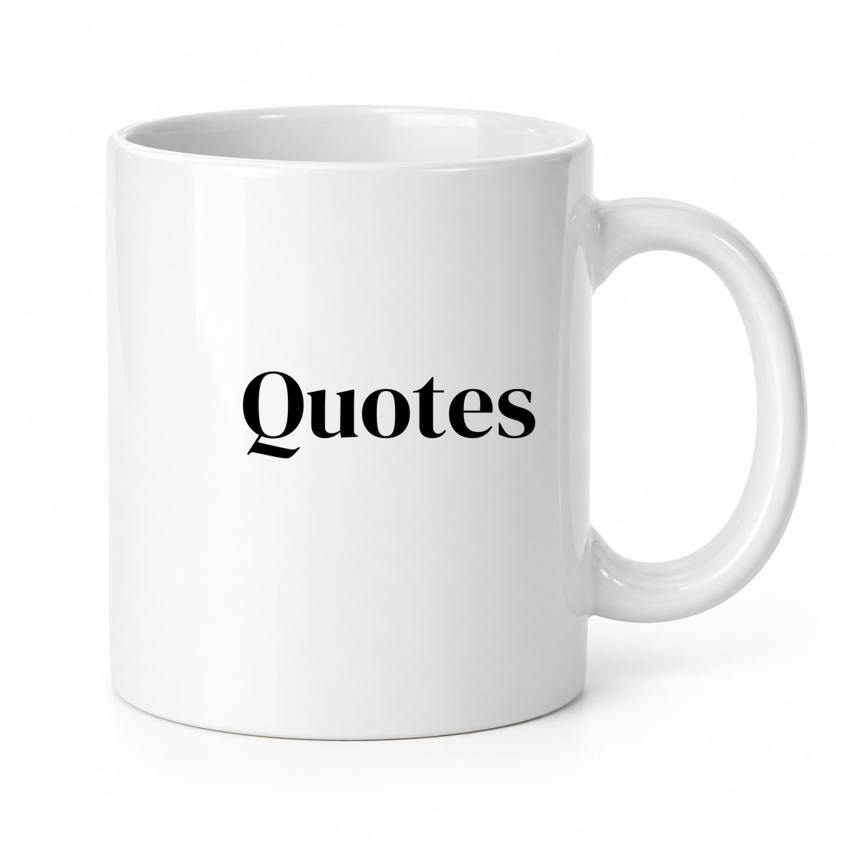 Quotes Mug in white