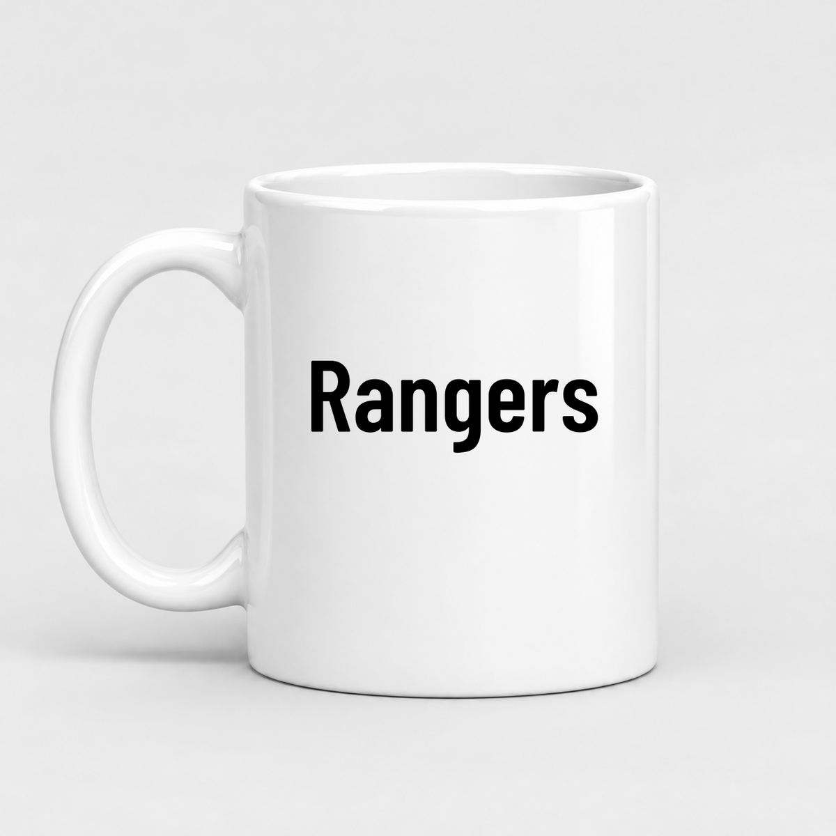 Rangers Mug in white with handle left