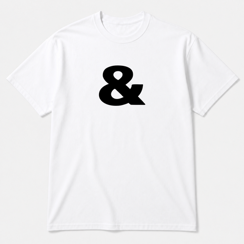 & T-Shirt in white