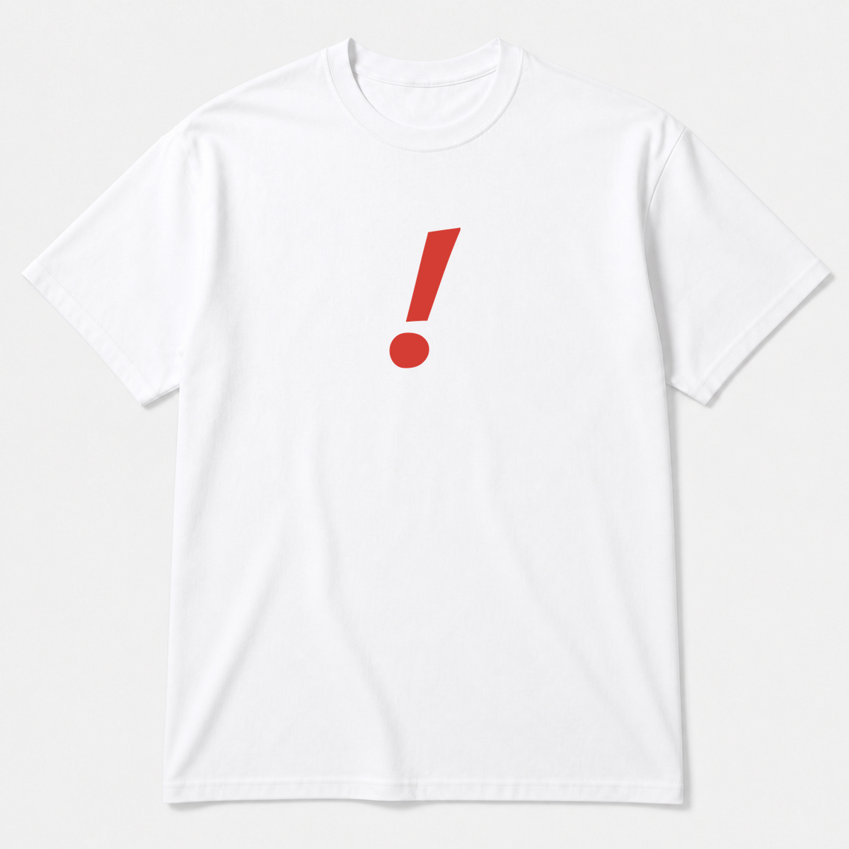 ! T-Shirt in white with red text