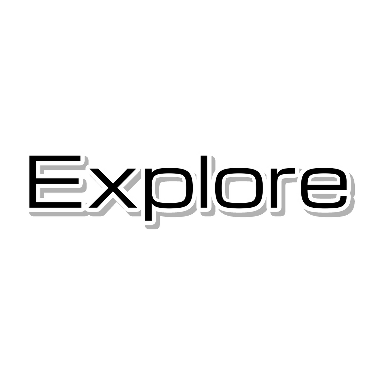 Explore die-cut sticker