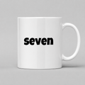 Seven Mug in white