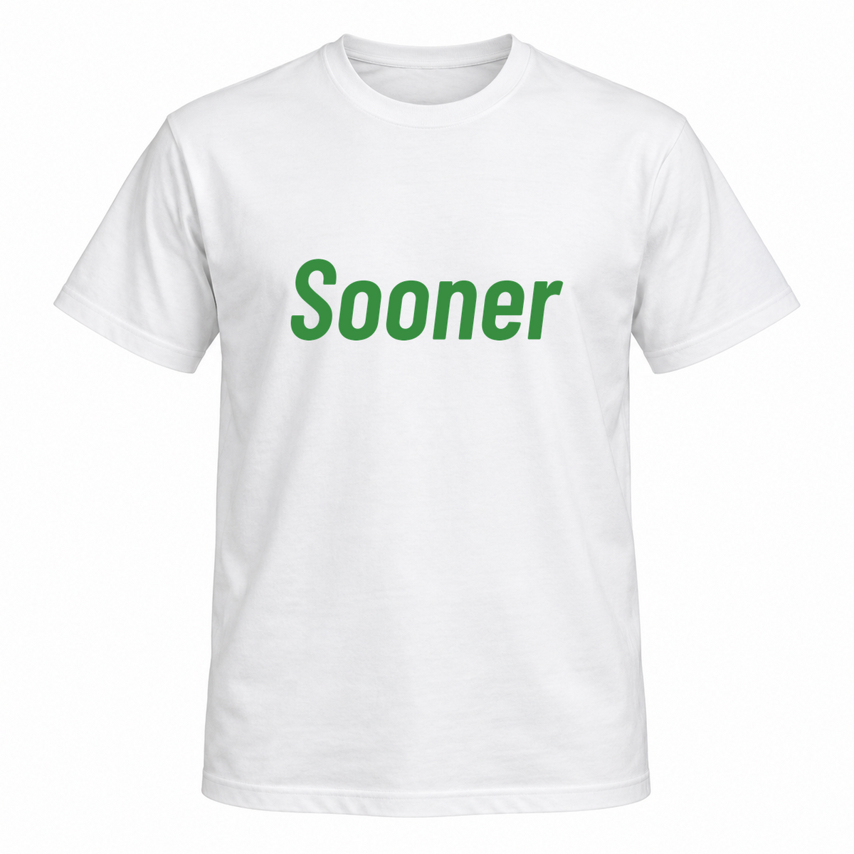 Sooner T-Shirt in white with green text