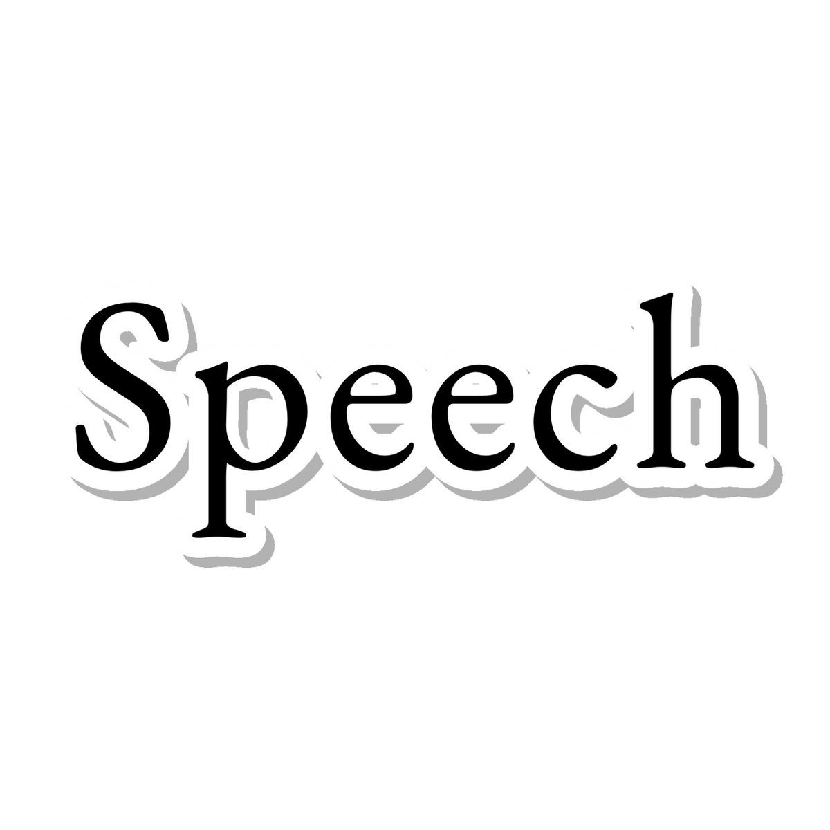 Speech die-cut sticker
