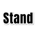 Stand die-cut sticker