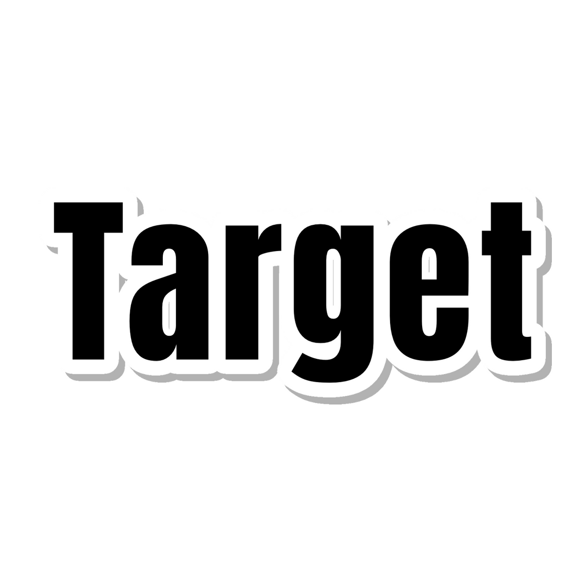 Target die-cut sticker