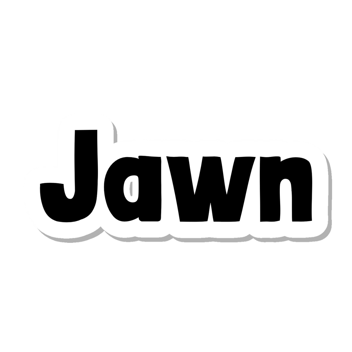 Jawn die-cut sticker