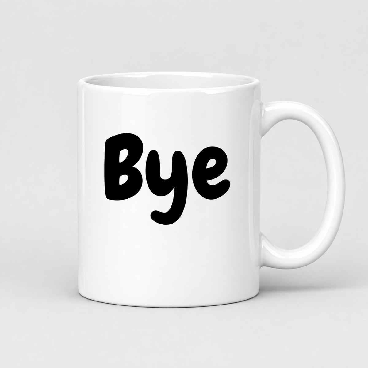 Bye Mug in white