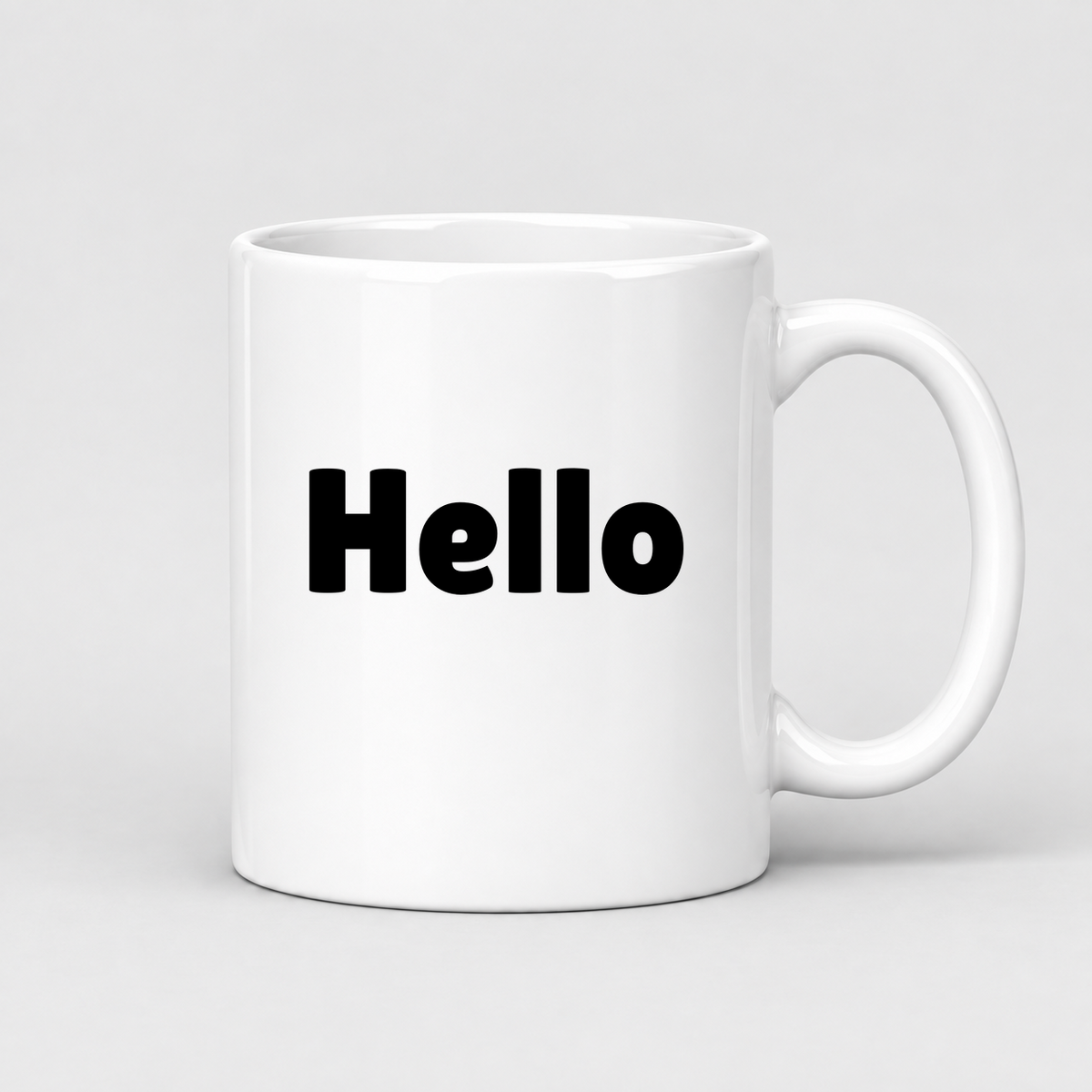 Hello Mug in white