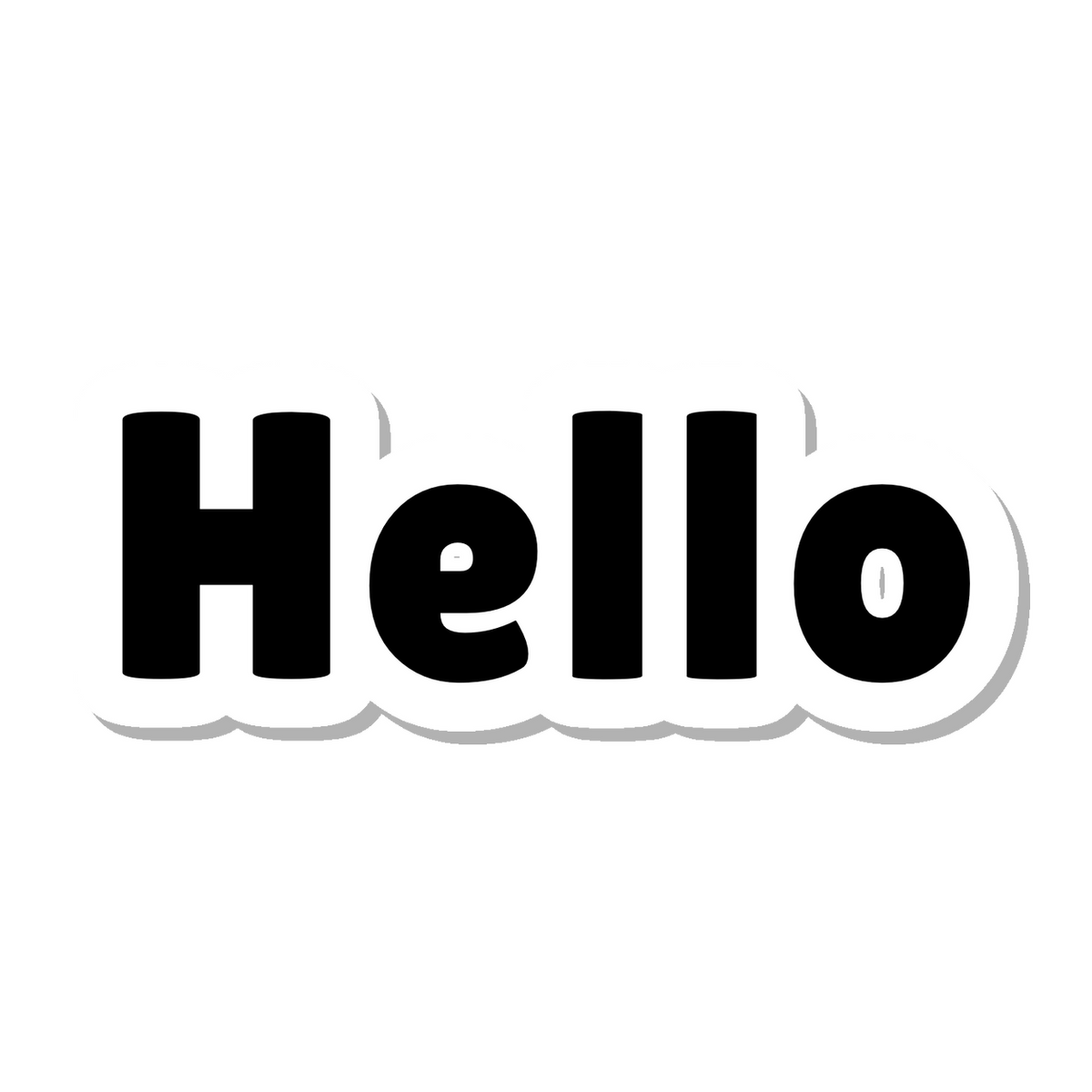 Hello die-cut sticker